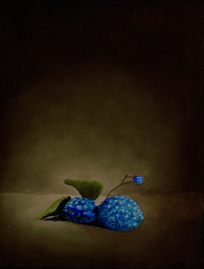 blue berries painting by nancy kembry